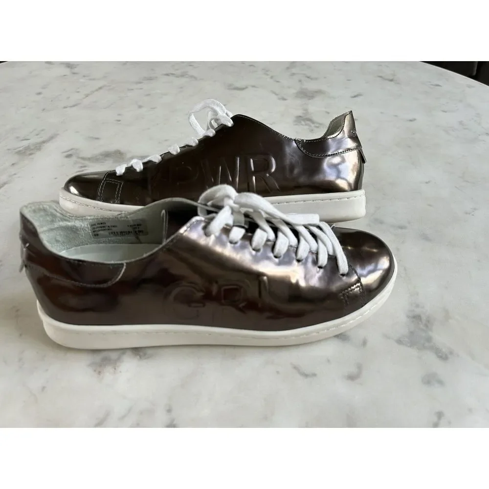 Schutz GIRL‎ POWER Copper Metallic Sneakers Women's 8 NORDSTROM $138 Rare